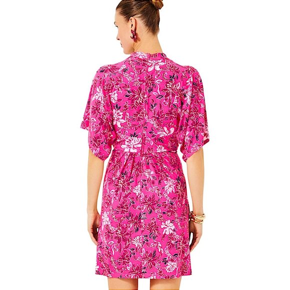 Lilly Pulitzer Wisteria V-Neck Dress in Passion Fruit NWT - Size 2 - Picture 4 of 9